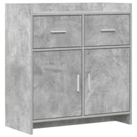 Krevet, 75 x 36 x 80 cm, konstruirano drvo, betonsko siva