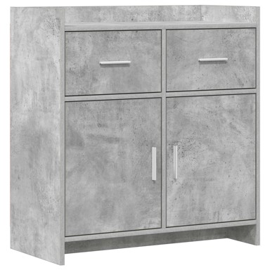 Krevet, 75 x 36 x 80 cm, konstruirano drvo, betonsko siva