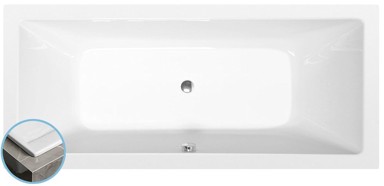 POLYSAN Pravokutna kada, Krysta slim, 180x80x39 cm, bijela