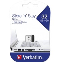 VERBATIM USB stick 2.0 Store 'n' Stay Nano #98130, 32 GB, crni