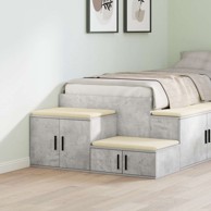 Kabinet za pohranu 127x41x40 cm inženjersko drvo, betonski sivi