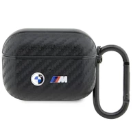 BMW Futrola Carbon Double Metal Logo za AirPods Pro, crna