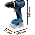 BOSCH PROFESSIONAL Aku udarna bušilica GSB 18V-65, set s baterijama