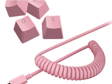 RAZER Komplet tipki PBT Keycap Upgrade Set Quartz, rozi