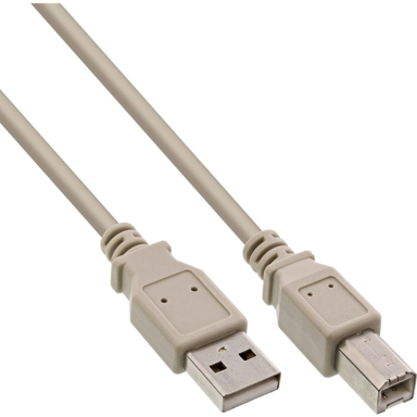 INLINE USB-A na USB-B kabel 34518H, 2 m, bež