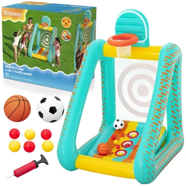 BESTWAY Vrtna igra 3-u-1 52813, košarka + nogomet + gol, 127x109x178 cm