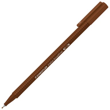STAEDTLER Flomaster 338-76, Triplus Broadliner, 0,8 mm, smeđi