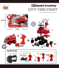 Set alata za sastavljanje vatrogasnog vozila, crvena