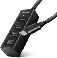 AXAGON USB hub HUE-M1C, USB-C, 4x USB-A 3.2, crni