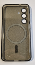 ONASI Silikonska maskica, Samsung Galaxy S25 5G, Glitter MagSafe, prozirno-crna s glitterom