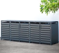 WESTMANN Spremište za 5 kanti za smeće Kubus, 5 x 240 l, 332 x 80 x 116 cm, antracit