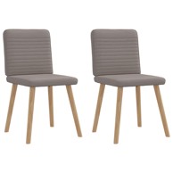 Blagovaonske stolice od tkanine 2 kom smeđe-sive