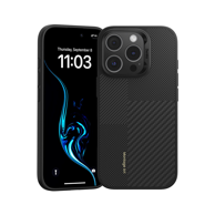 BENKS Maskica Montage Magnetic Armor Pro Kevlar s metalnim okvirom za iPhone 16 Pro, crna