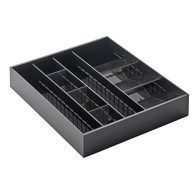 YAMAZAKI Crni plastični organizator za ladicu 47, 5 x 35 cm 