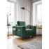 MIUFORM Tamno zelena fotelja od samta Lofty Lilly, 95x90x82 cm