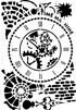 Stencil šablona za zid Time, 60x82 cm