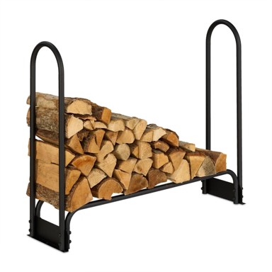 NORTHIX Stalak za ogrjev, 110 cm, željezo, crna