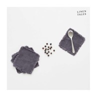 LINEN TALES Podmetači za čaše, tamno sivi