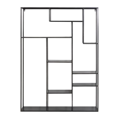 LIGHT & LIVING Crna etažna metalna polica Talara 