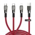 JOYROOM Kabel 3u1 USB Lightning Lightning USB-C 1.3m, crvena  