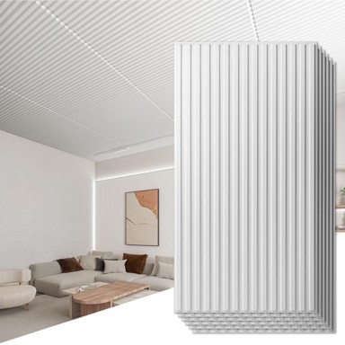 NIKCORP 3D PVC zidni paneli 50 x 50 cm 12 kom., bijeli
