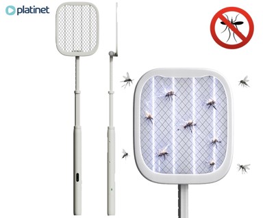 PLATINET Električni reket protiv insekata PRMB3875 2 u 1, bijeli