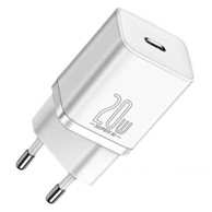 BASEUS Punjač, 220V, Super-SI, brzo punjenje, 20W, ulaz USB-C, bijeli (CCSUP-C01)