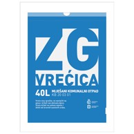 ZAGREBAČKI HOLDING Vrećica ZG za miješani komunalni otpad 40 L pk10