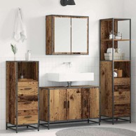Set namještaja za kupaonicu, 4 kom, 90 x 33 x 60 cm, staro drvo