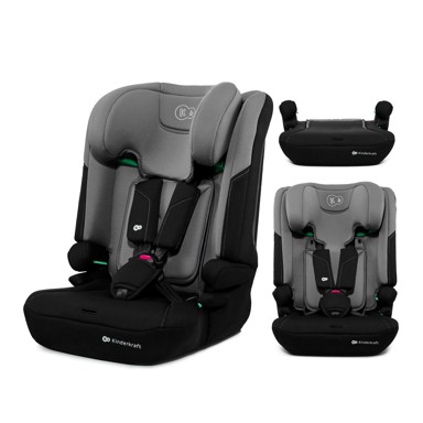 KINDERKRAFT Autosjedalica I-COMFY i-Size, 9-36 kg, 76-150 cm, siva