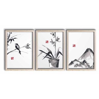 WALLITY Slike u setu 3 kom 38x53 cm