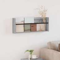 Polica za časopise s policom, zidne 80 x 12 x 30 cm, siva sonoma