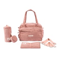 DOOMOO Torba za pelene Fluffy Corduroy, roza