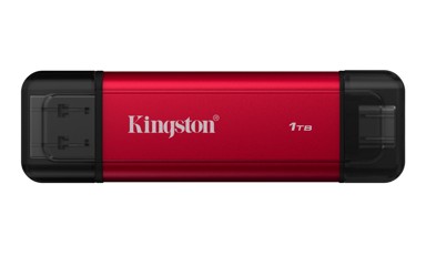 KINGSTON Prijenosni SSD Dual Portable 1 TB, USB-A / USB-C, USB 3.2 Gen 2, crno-crveni