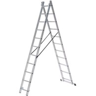 Dvodjelne ljestve, aluminijske, 2x11 gazišta