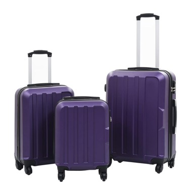 Set kovčega 3-dijelni ABS, ljubičasta