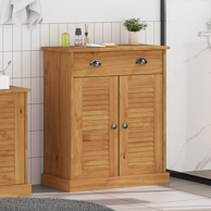 Kupaonski ormar, 68 x 34 x 80 cm, masivna borovina, boja meda