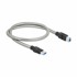 DELOCK USB 3.2 AB kabel 0,5 m metalni omotač, siva