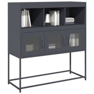Komoda antracit 100,5 x 39 x 107 cm od hladno valjanog čelika