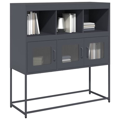 Komoda antracit 100,5 x 39 x 107 cm od hladno valjanog čelika
