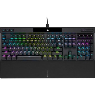 CORSAIR Tipkovnica K70 RGB PRO, optičko-mehanička, Corsair OPX, US Layout, USB, crna