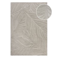 FLAIR RUGS Sivi vuneni tepih Lino Leaf, 120 x 170 cm