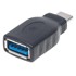 MANHATTAN Adapter, USB-C (M) na USB-A 3.1 (Ž), crni