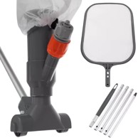 BIGSTREN 2-u-1 set za čišćenje bazena, usisavač i mrežica, PVC