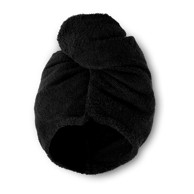 CATHERINE LANSFIELD Crni brzosušeći pamučni ručnici za kosu u setu 2 kom 20x13 cm Quick Dry