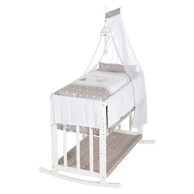 ROBA Bijela kolijevka s prostorom za pohranu/s baldihanom 90x45 cm Indibär