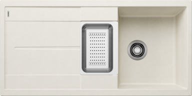 BLANCO Sudoper Metra 6 S Silgranit, pribor 18/10, nježno bijela