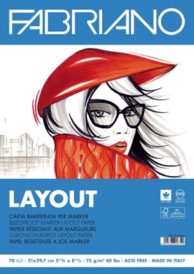 FABRIANO Blok za marker Layout, A4, 75g, 70L