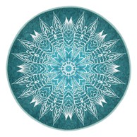 MILA HOME Tirkizni periv/pogodan za robotski usisavač okrugli tepih ø 80 cm Comfort