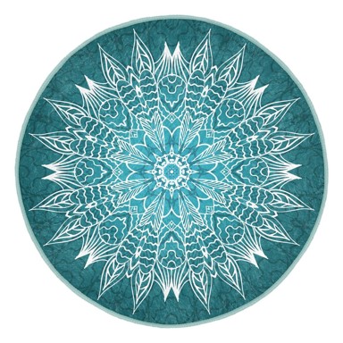 MILA HOME Tirkizni periv/pogodan za robotski usisavač okrugli tepih ø 80 cm Comfort